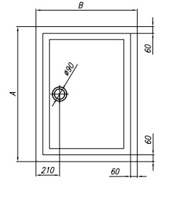 Zuhanytálca, Kolpa San 922770 Canary 80x80 fehér