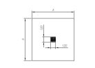 Zuhanytálca, Kolpa San 551260 Lavolta 100x100 íves, fehér, előlappal