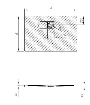 Zuhanytálca, Kolpa San 576320 Serra 120x90, fehér