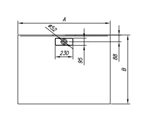 Zuhanytálca, Kolpa San 566010 Drop 120x90 előlappal