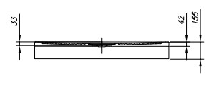 Zuhanytálca, Kolpa San 566000 Drop 120x80 előlappal