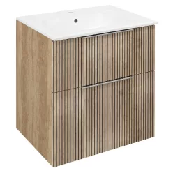   Alsó szekrény, Sapho CR601-2322 Cirasa mosdótartó szekrény, 59,2x64x46 cm, Strip/Alabama tölgy