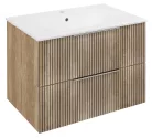 Alsó szekrény, Sapho CR701-2322 Cirasa mosdótartó szekrény,69,8x52x46 cm, Strip/Alabama tölgy
