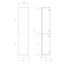 Álló szekrény, Sapho ESC230-2322 Espace álló szekrény 35x172x32 cm, Strip/Alabama tölgy