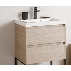   Alsó szekrény, Caligula Amazonas 60-as kétfiókos alsóbútor Imola 60 mosdóval, fa mintázatú