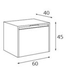 Álló szekrény, Caligula Amazonas 60-as szennyestartós pad, fa mintázatú