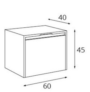 Álló szekrény, Caligula Amazonas 60-as szennyestartós pad, fa mintázatú