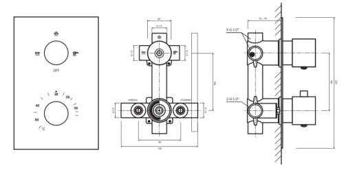 Falba süllyesztett csaptelep, Aquatek PG-1017A-3