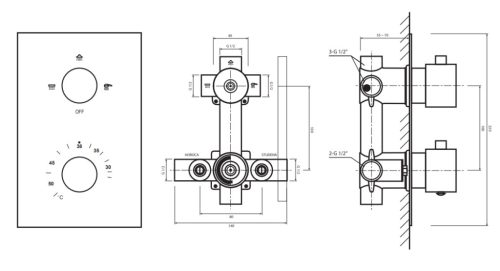 Falba süllyesztett csaptelep, Aquatek PG-1017-3