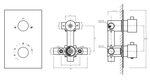 Falba süllyesztett csaptelep, Aquatek PG-1017-2