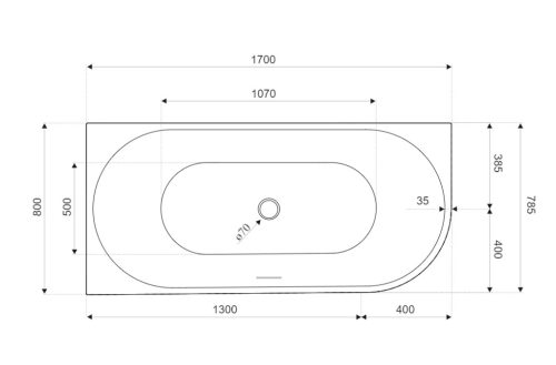 Kád, Aquatek Indianapolis fekete 170x80 balos