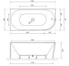 Kád, Aquatek Indianapolis 170x80 balos