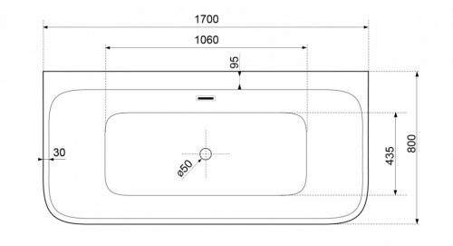 Kád, Aquatek Arizona 170x80