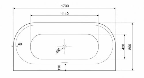 Kád, Aquatek Dakota 170x80