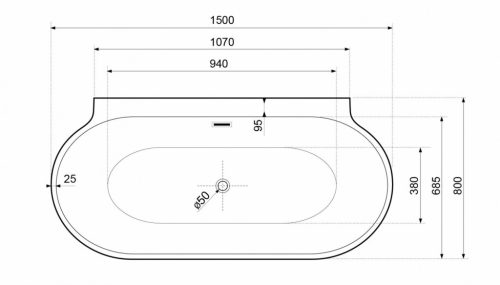 Kád, Aquatek Laredo 150x80