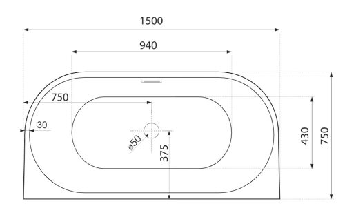 Kád, Aquatek Philadelphia 150x75 DS