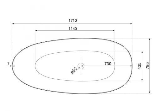 Kád, Aquatek Julia 171x79,5