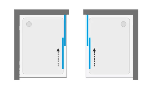 Zuhanyajtó, Aquatek WELLNESS K2 120x200 átlátszó üveggel