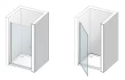 Zuhanyajtó, Aquatek GLASS B1 60x195 króm/matt üveggel