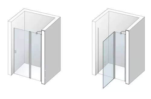 Zuhanyajtó, Aquatek GLASS B5 95x195