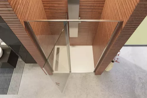 Zuhanyajtó, Aquatek YES B5 120x200 grape üveggel, jobbos kivitel