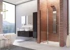 Zuhanyajtó, Aquatek YES B5 135x200 grape üveggel, balos kivitel