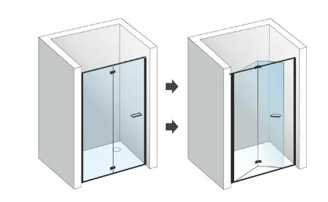 Zuhanyajtó, Aquatek YES B8 90x200 átlátszó üveggel