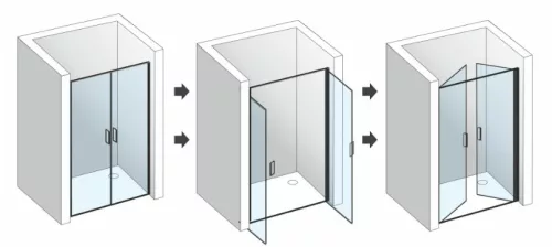 Zuhanyajtó, Aquatek YES BLACK B2 90x200