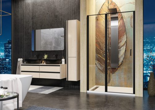 Zuhanyajtó, Aquatek YES BLACK B5 105x200