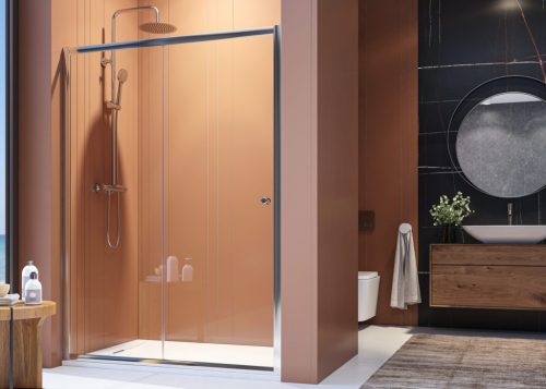 Zuhanyajtó, Aquatek FAMILY B2 125x190 átlátszó üveggel