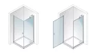 Zuhanykabin, Aquatek GLASS A1 80x80 króm+frost üveg