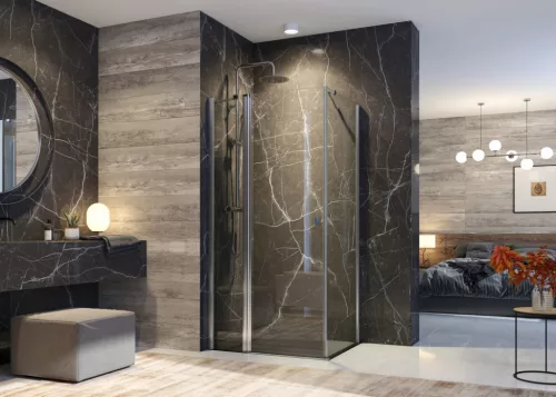 Zuhanykabin, Aquatek GLASS R13 100x80 króm+frost üveg