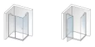 Zuhanykabin, Aquatek GLASS R13 100x80 króm+frost üveg