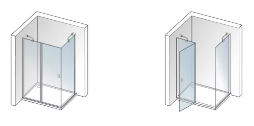 Zuhanykabin, Aquatek GLASS R13 100x80 króm+frost üveg