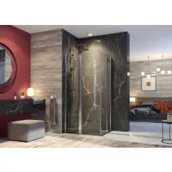 Zuhanykabin, Aquatek GLASS R14 100x80 króm+frost üveg