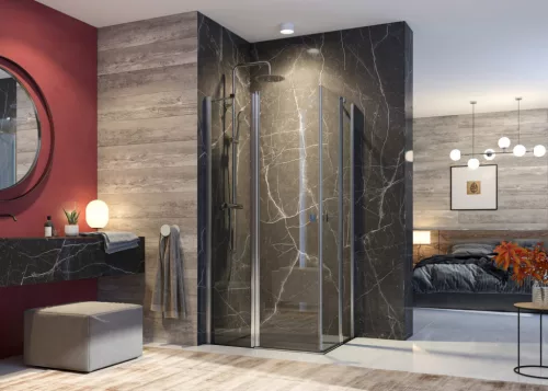 Zuhanykabin, Aquatek GLASS R14 100x80 króm+frost üveg