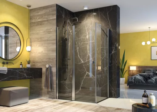 Zuhanykabin, Aquatek GLASS R33 120x90 króm+frost üveg
