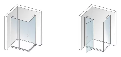 Zuhanykabin, Aquatek GLASS R33 120x90 króm+frost üveg