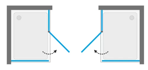 Zuhanykabin, Aquatek GLASS R33 120x90 króm+átlátszó üveg