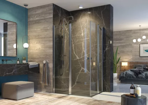 Zuhanykabin, Aquatek GLASS R34 120x90 króm+átlátszó üveg