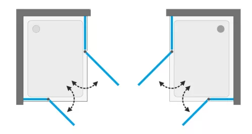Zuhanykabin, Aquatek GLASS R34 120x90 króm+átlátszó üveg