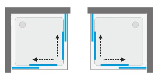 Zuhanykabin, Aquatek DYNAMIC A4 100x100 króm-szatén/átlátszó üveg