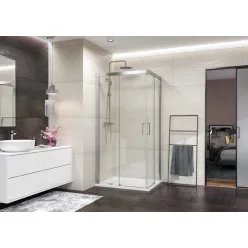   Zuhanykabin, Aquatek DYNAMIC R14 100x80 jobbos króm+grape üveg