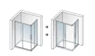 Zuhanykabin, Aquatek DYNAMIC R14 100x80 jobbos króm+grape üveg