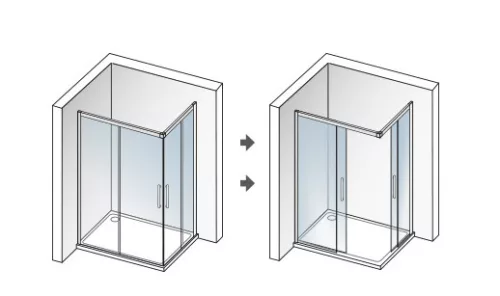 Zuhanykabin, Aquatek DYNAMIC R14 100x80 jobbos króm+grape üveg