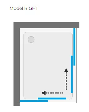 Zuhanykabin, Aquatek DYNAMIC R14 100x80 jobbos króm+grape üveg