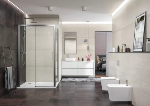 Zuhanykabin, Aquatek DYNAMIC R23 120x80 balos króm+grape üveg