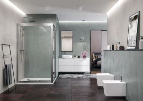 Zuhanykabin, Aquatek DYNAMIC R34 120x90 jobbos króm+frost üveg