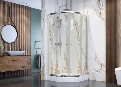 Zuhanykabin, Aquatek MASTER S4 80x80 króm+átlátszó üveg