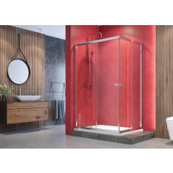   Zuhanykabin, Aquatek MASTER R14 100x80 króm+átlátszó üveg